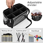Makeup bag with brush holder